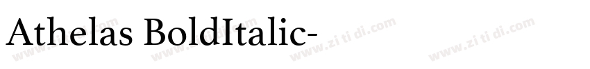 Athelas BoldItalic字体转换